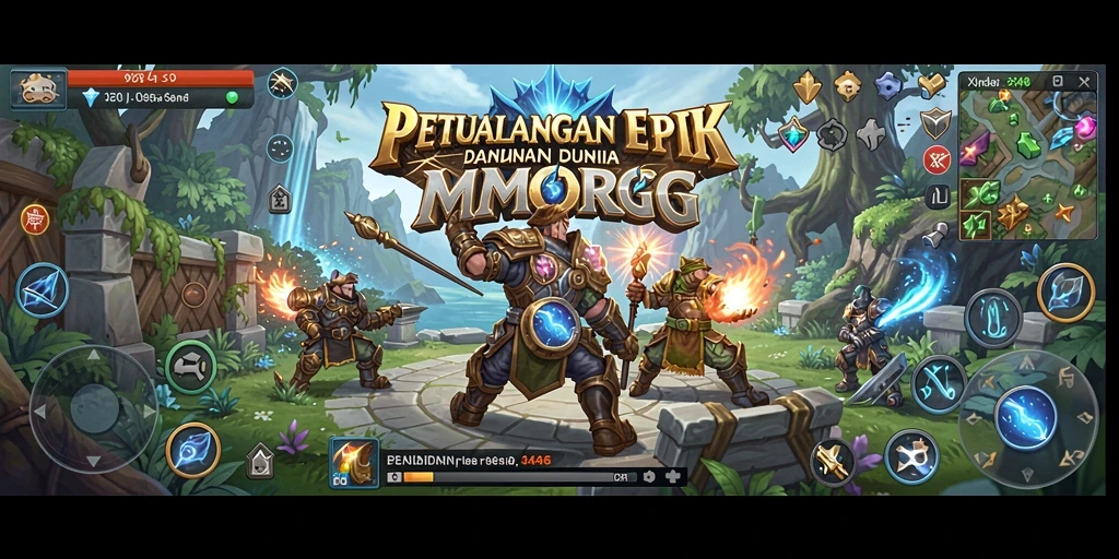 Gameplay epik dalam dunia fantasi yang menakjubkan.