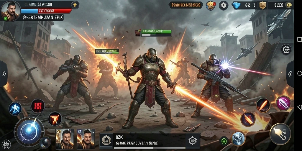 Gameplay menarik dengan strategi pertempuran epik di 8ZK.