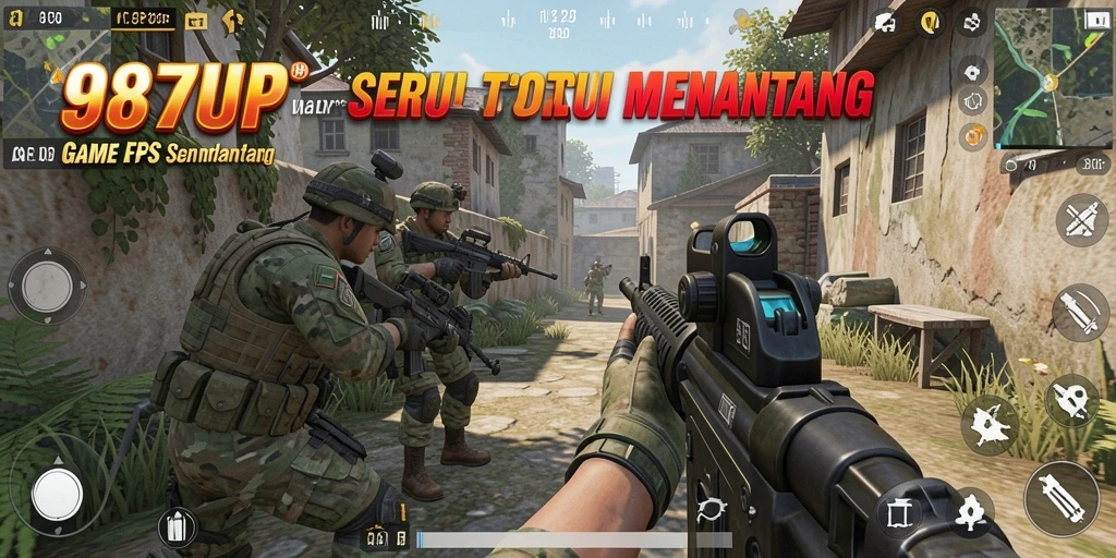 Gameplay seru dari 987UP menunjukkan aksi tembak-menembak yang intens.