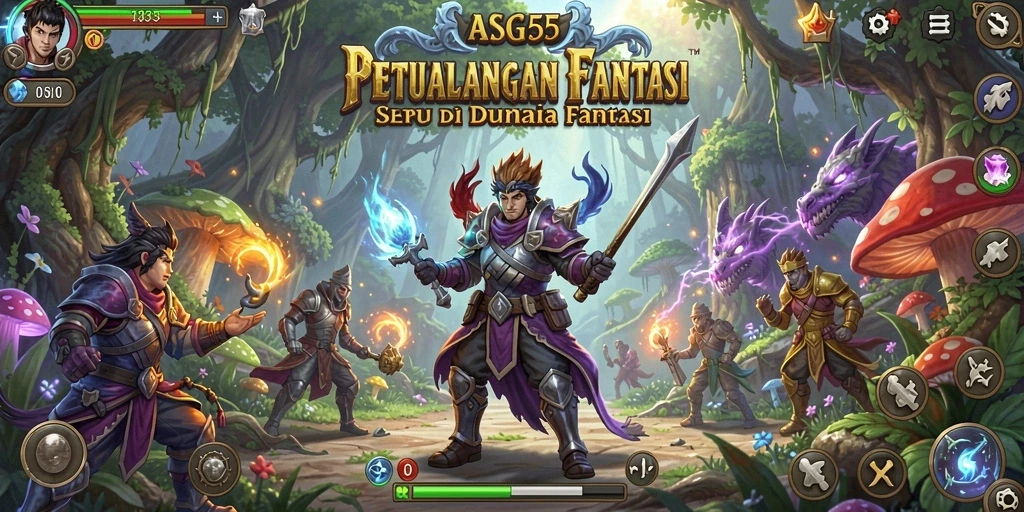 Tampilan gameplay <strong>ASG55</strong> menunjukkan petualangan epik dan karakter yang menakjubkan.