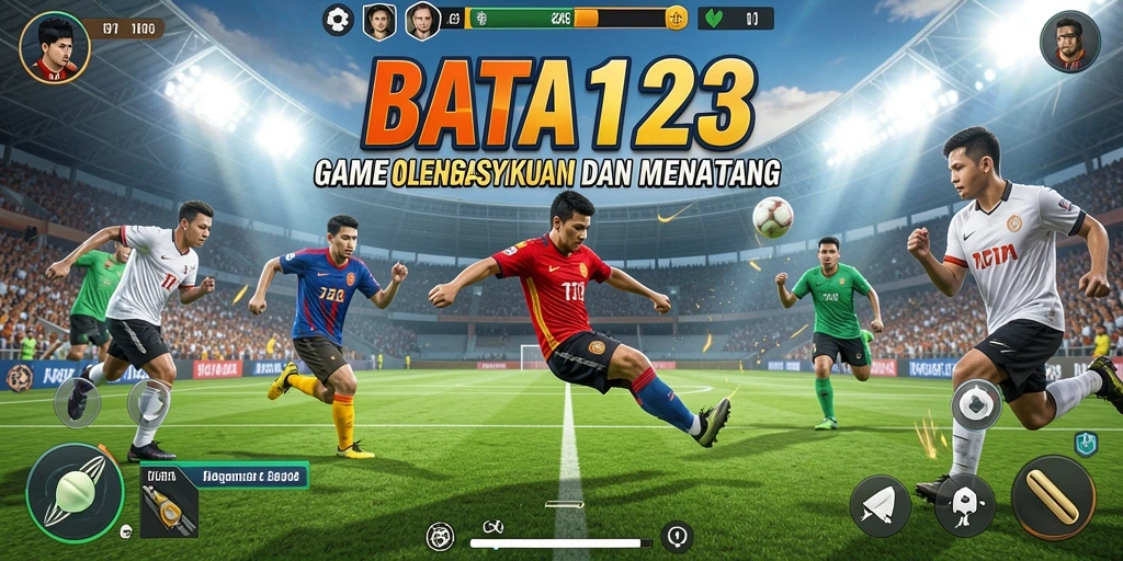 Tampilan gameplay BATA123 yang menampilkan aksi olahraga yang mendebarkan.