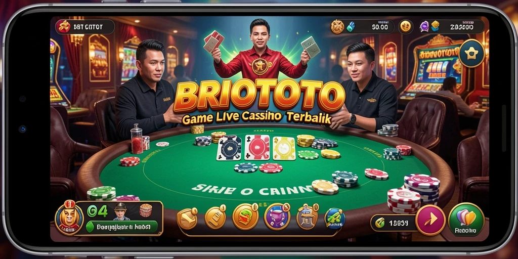 Tampilan permainan Live Casino yang mengasyikkan di BRIOTOTO.