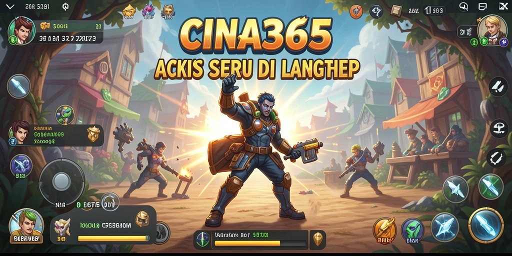 Gameplay CINA365 menunjukkan pertempuran intens dan grafis yang memukau.