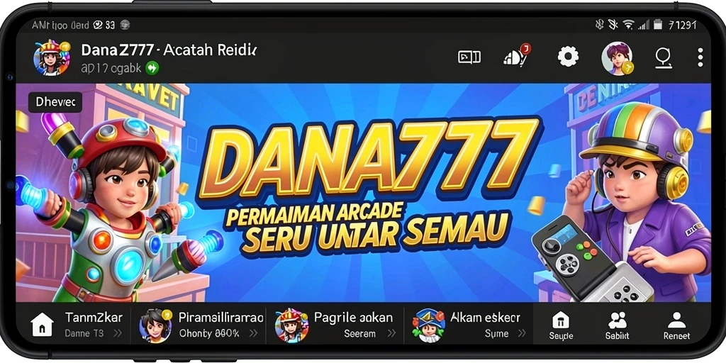 Tampilan permainan DANA777 dengan grafis colorful dan gameplay seru.