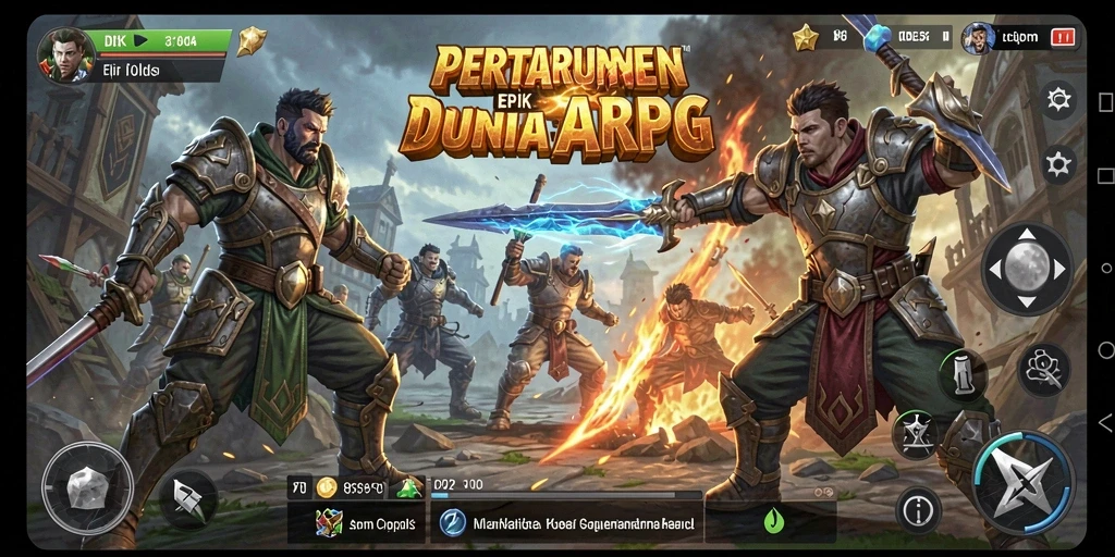 Tangkapan layar gameplay DKK yang menunjukkan aksi pertarungan seru.