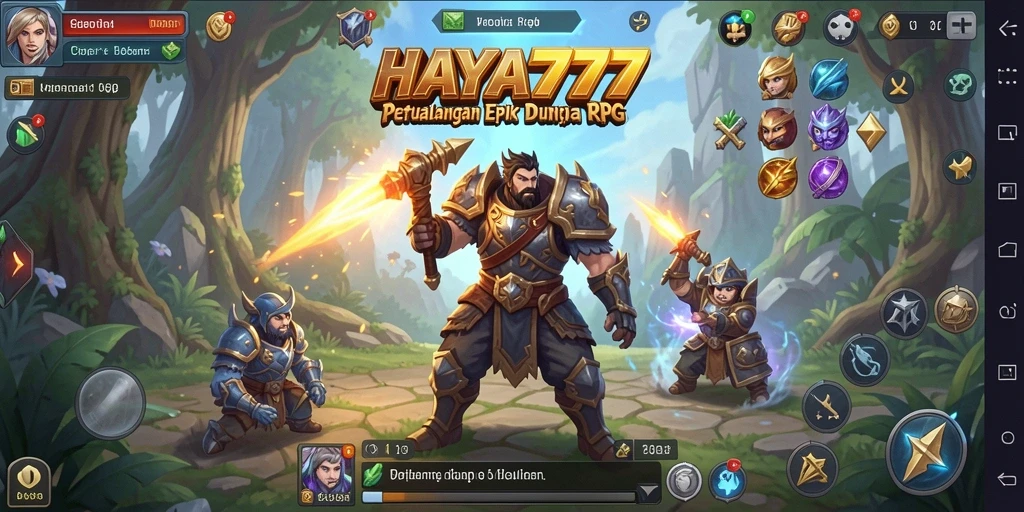 Tampilan menakjubkan dari gameplay RPG HAYA777 yang penuh petualangan.