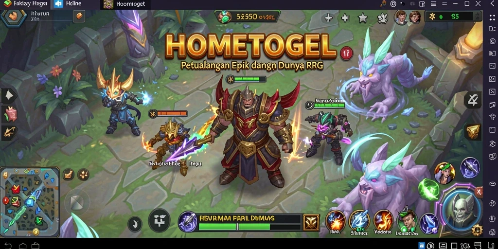 Tampilan gameplay HOMETOGEL yang memukau dan imersif.