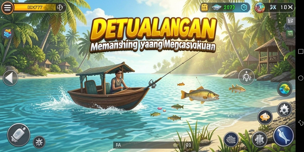 Tampilan gameplay <strong>IDX777</strong> yang menampilkan pengalaman memancing yang seru.