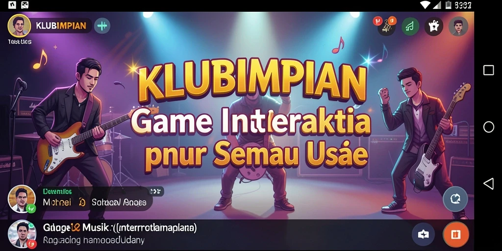 Tampilan gameplay interaktif KLUBIMPIAN yang menarik dan penuh warna.