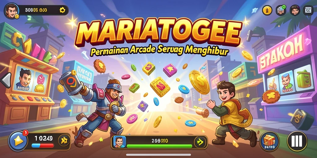 Tampilan gameplay MARIATOGEL yang penuh aksi dan warna.