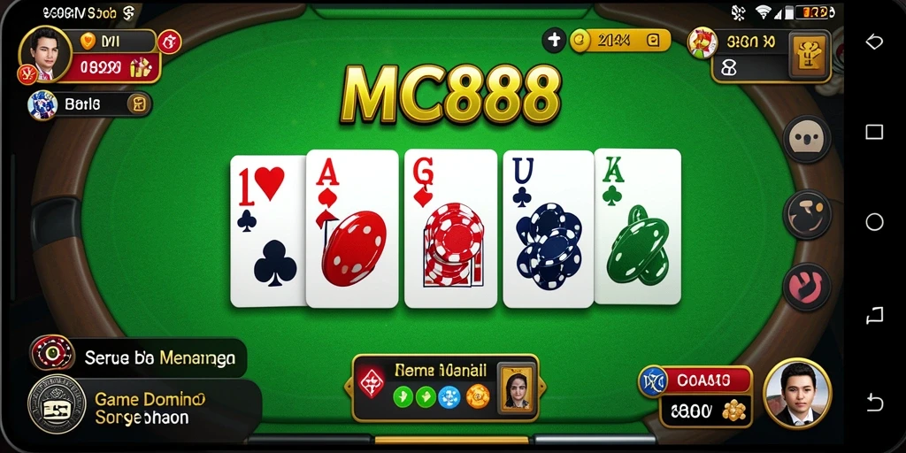 Tampilan screenshot MC888 dengan gameplay Domino yang seru.