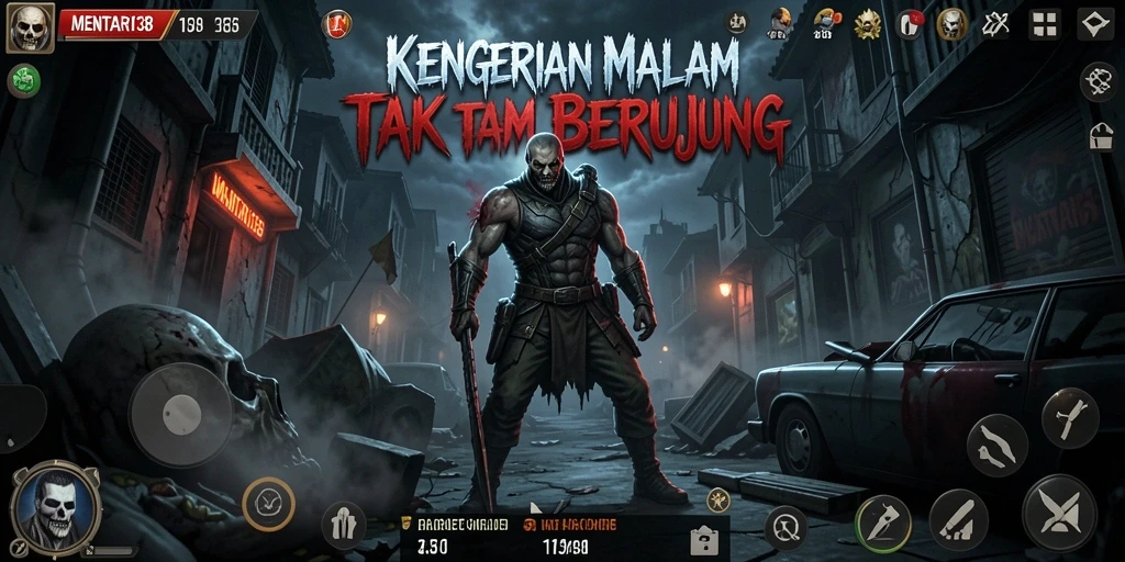 Screenshot MENTARI138 menampilkan karakter yang berlari dari makhluk Horror.