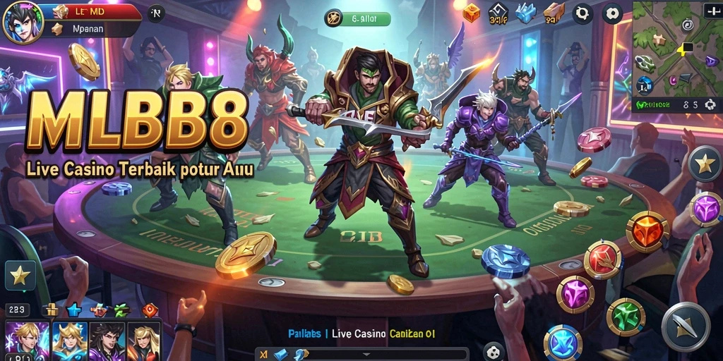 Tampilan gameplay mendebarkan dari aplikasi Live Casino MLBB8.