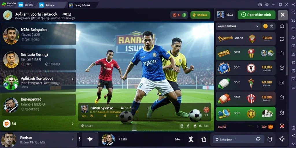 Tampilan gameplay N32 saat pengguna memasang taruhan olahraga.