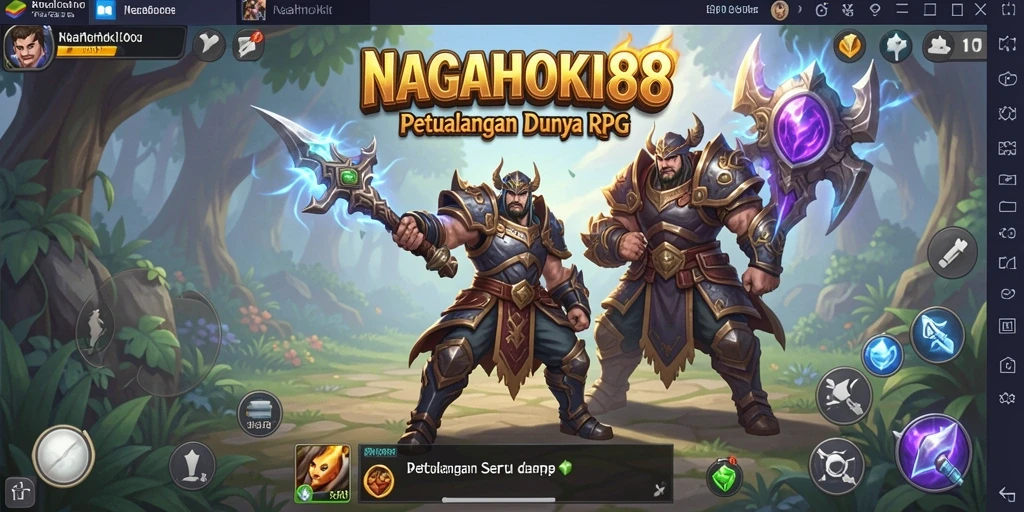 Screenshot NAGAHOKI88 menampilkan aksi seru dalam petualangan RPG.