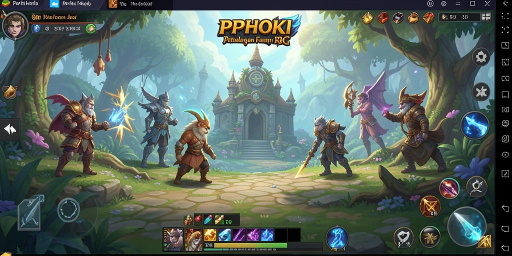 Tampilan screenshot PPHOKI menampilkan karakter beraksi dalam pertempuran epik.