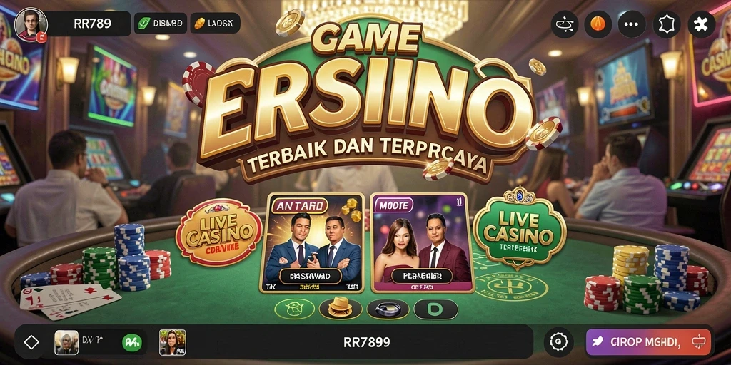 Tampilan gameplay Live Casino yang menegangkan di RR789.